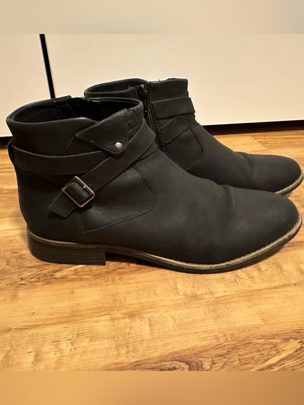 Black Clark’s Leather Ankle Boot, size 12